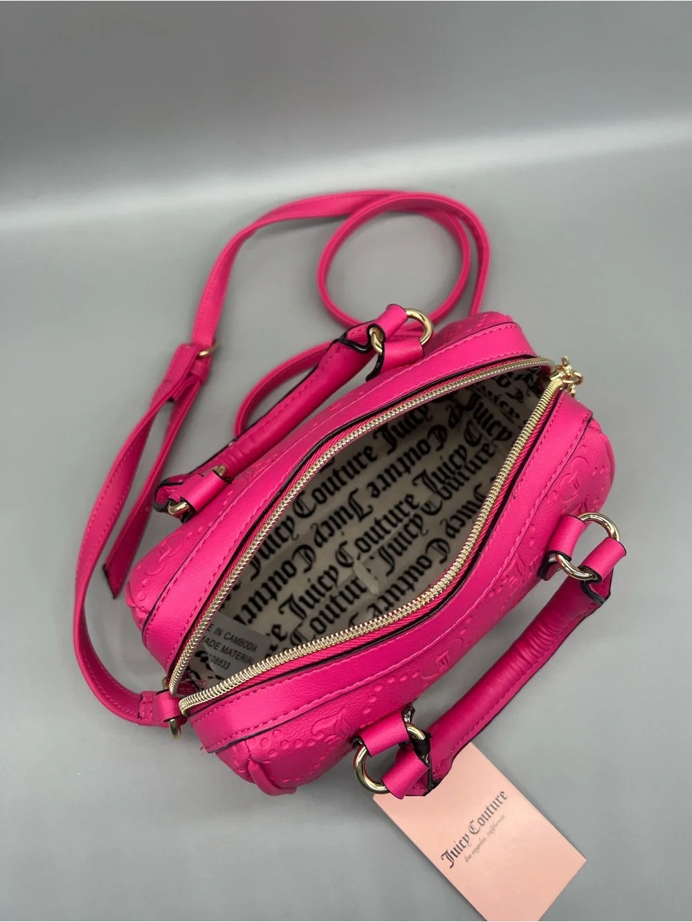 Juicy couture semi charmed satchel crossbody purse